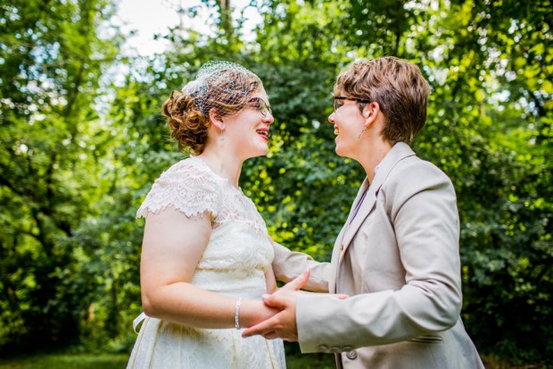 lesbian wedding first look