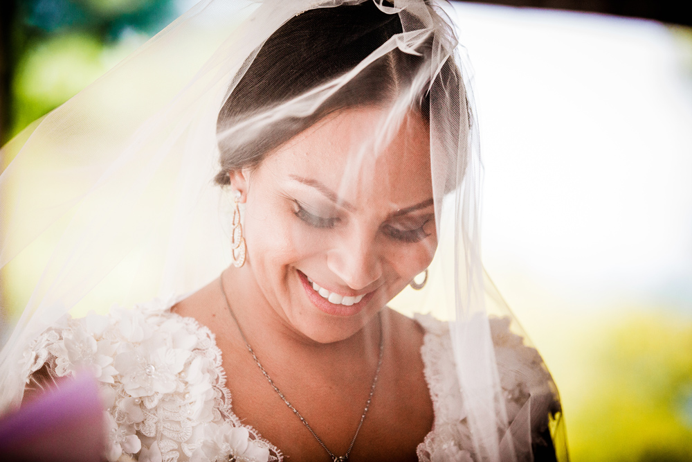 Bride during a Promontory Point wedding ceremony