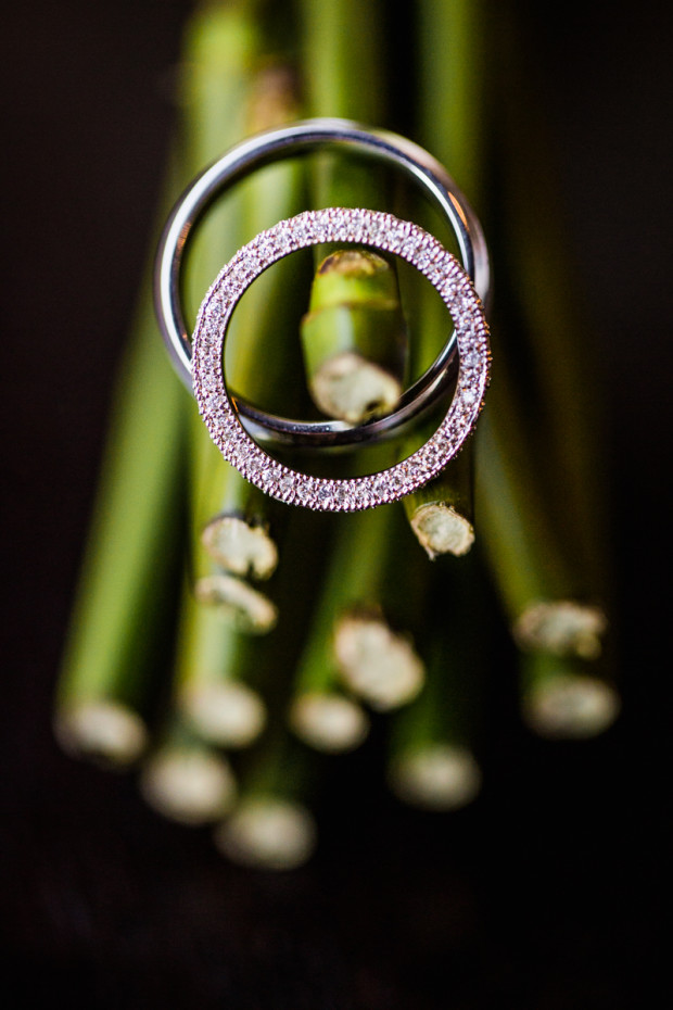 Wedding ring detail before a Spiaggia wedding ceremony.