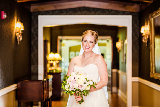 Portrait of a bride at an Evanston Golf Club wedding.