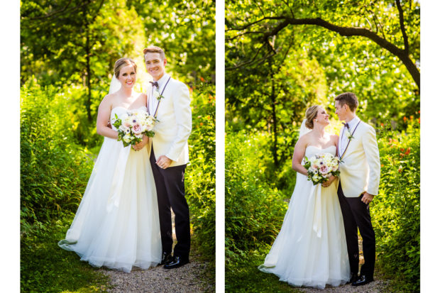 Wedding portrait in Gillson Park before a Evanston Golf Club wedding.