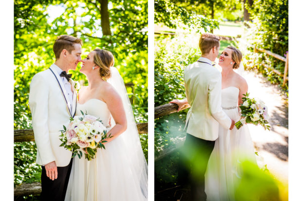 Wedding portrait in Gillson Park before a Evanston Golf Club wedding.