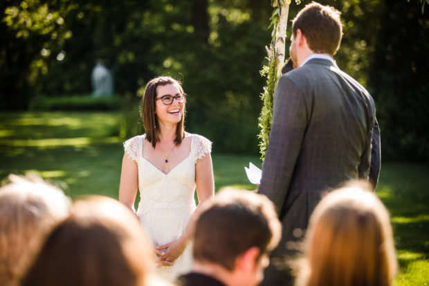 Wedding ceremony at The Grove in Glenview.