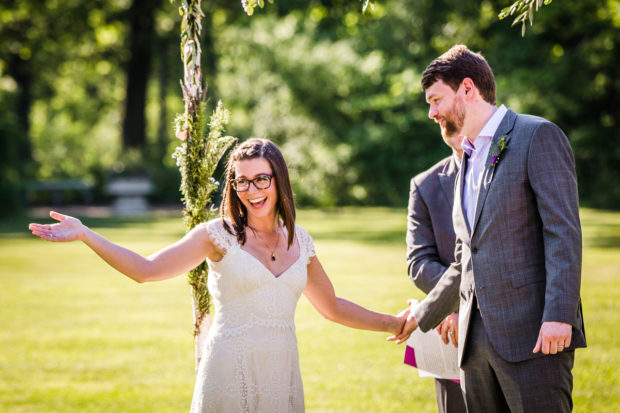 Wedding ceremony at The Grove in Glenview.