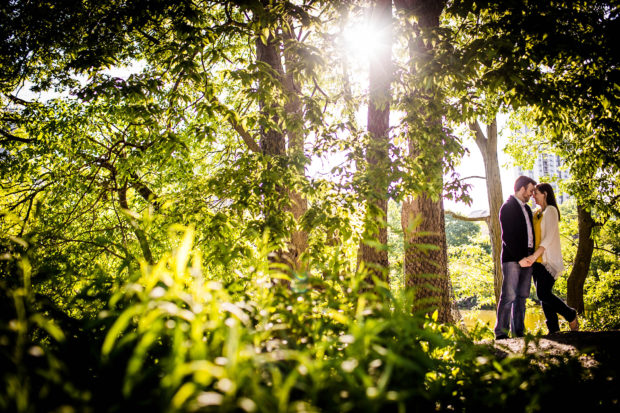 Couple hugs each other during their Lincoln Park engagement session.