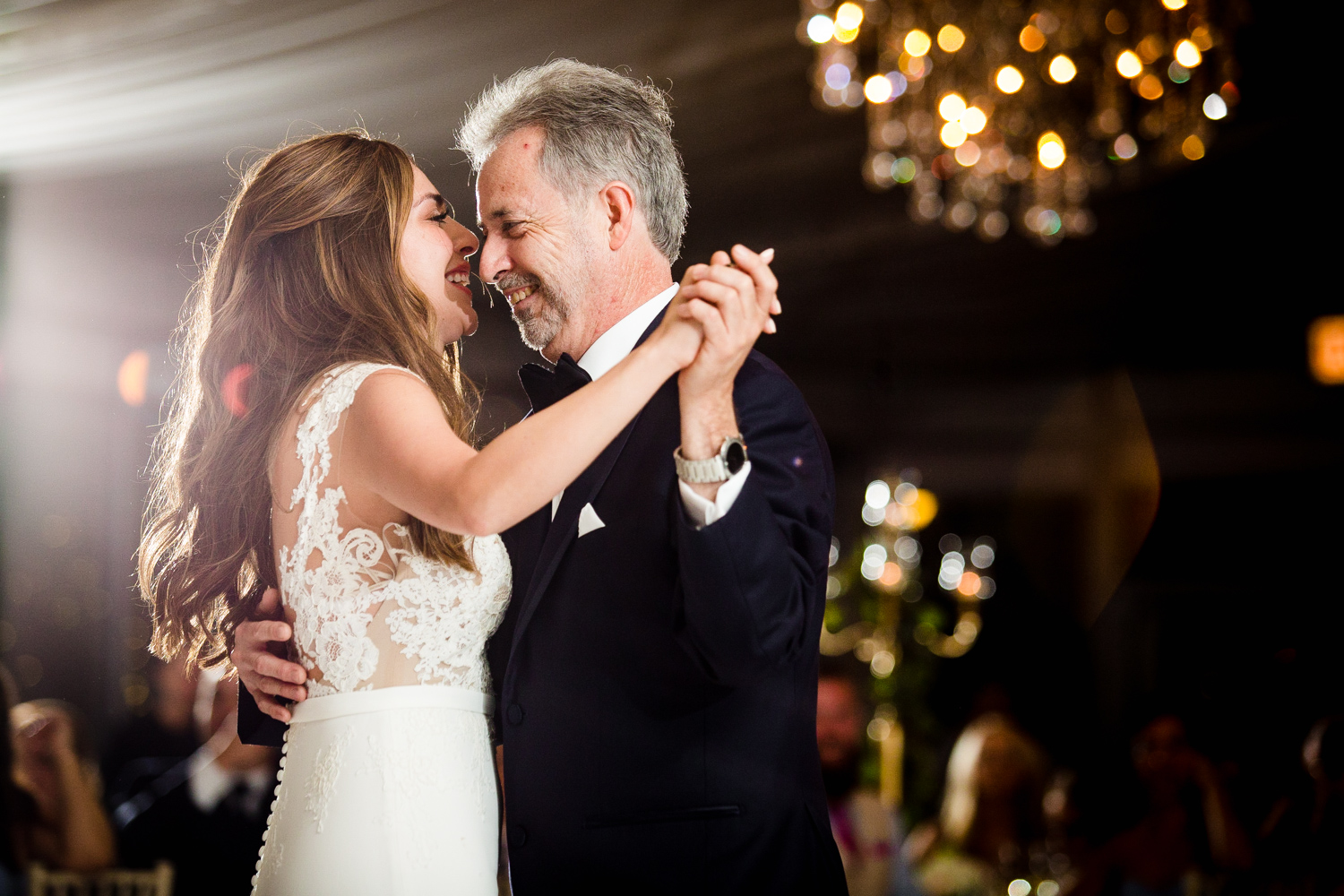 A bride dances with her dad during a Gallery Marchetti wedding.